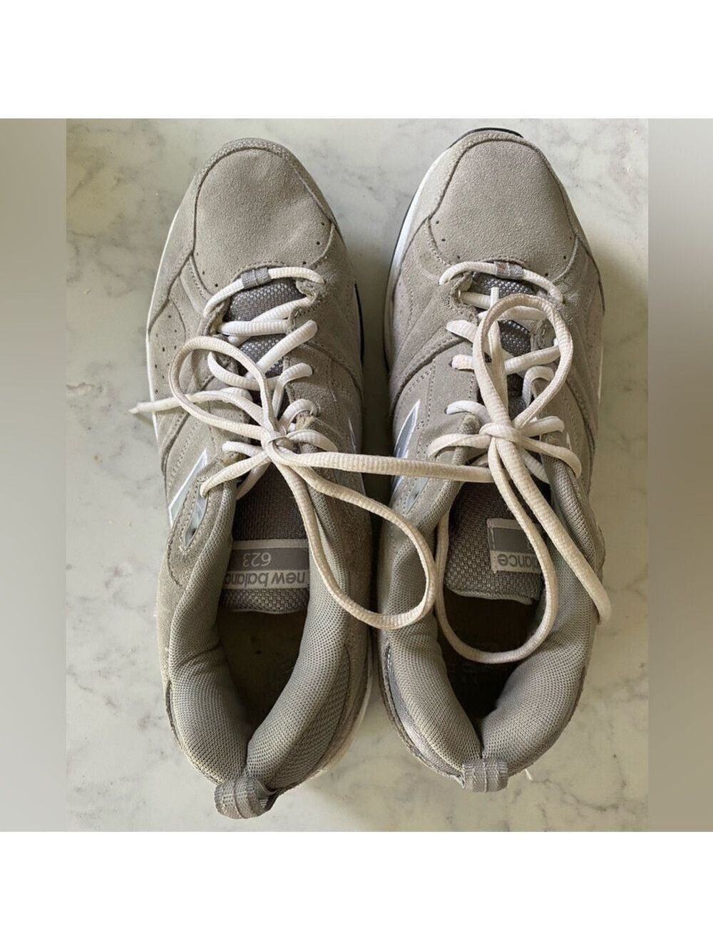 New Balance 623 Gray and White Mens Sneakers 11.5